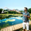VEVOR 60 cm trikampis vandens žolių grėblys