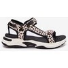 Velcro sandalai moterims juodos ir smėlio spalvos vasarai