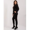 Veliūrinis laisvalaikio kostiumas moterims-DHJ-KMPL-8870.59-juodas
