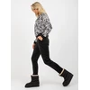 Veliūrinis laisvalaikio kostiumėlis moterims WN-KMPL-8141.11X-juoda-balta