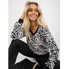 Veliūrinis laisvalaikio kostiumėlis moterims WN-KMPL-8141.11X-juoda-balta