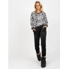 Veliūrinis laisvalaikio kostiumėlis moterims WN-KMPL-8141.11X-juoda-balta
