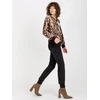 Veliūrinis treningas moterims RP-KMPL-8190-4.18P-juoda-smėlio spalva