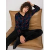 Veliūrinis treningas moterims RP-KMPL-8190-6.23X-juoda-mėlyna
