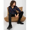 Veliūrinis treningas moterims RP-KMPL-8190-6.23X-juoda-mėlyna