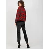 Veliūrinis treningas moterims RP-KMPL-8190-6.26X-juodai-raudonas