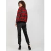Veliūrinis treningas moterims RP-KMPL-8190-6.26X-juodai-raudonas