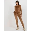 Veliūrinis treningas moterims RV-KMPL-6083.05-camelowy