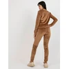 Veliūrinis treningas moterims RV-KMPL-6083.05-camelowy