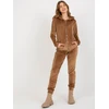 Veliūrinis treningas moterims RV-KMPL-6087-2.14-camelowy