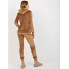 Veliūrinis treningas moterims RV-KMPL-6087-2.14-camelowy