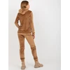Veliūrinis treningas moterims RV-KMPL-6087-2.14-camelowy