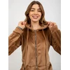 Veliūrinis treningas moterims RV-KMPL-6087-2.14-camelowy