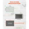 Vevor Oro filtras grotelės su W30 x H20 cm anga