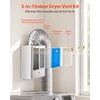 VEVOR 3 in 1 vidaus džiovyklių ventiliacijos komplektas ABS medžiaga
