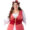 Viduramžių princesės kostiumas su gėlėmis moterims