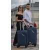 Kelioninis Solier Luggage Vidutinis lagaminas M 23 Solier SOFTFLEX STL2240 - mėlyna ir rudas