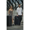 Kelioninis Solier Luggage Vidutinis lagaminas M 23 Solier SOFTFLEX STL2240 - juodas ir žalia
