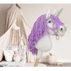 Vienaragis ant lazdos su violetine karčiais ir sidabriniu ragu Hobby Horse