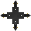 Vienfazio bėgelio X formos sujungimas TRACKLIGHT, juodas