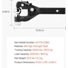 VEVOR Pintle tipo kablis 2 colių priekabai
