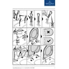 Villeroy & Boch fiksuotų vyrių komplektas chromas