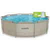VIRTUFIT apvalus baseinas 366 cm su filtravimo siurbliu, smėlio spalvos