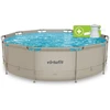 VIRTUFIT apvalus baseinas 366 cm su filtravimo siurbliu, smėlio spalvos