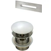 Deante klik-klak vonios dangtelis su persipylimo apdaila, KYY_F10B, Brushed steel