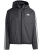 Vyriška adidas Essentials Climawarm 3-Stripes striukė su gobtuvu, juoda JM4042