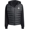 Vyriška adidas Essentials Climawarm hibridinė pūkinė striukė su gobtuvu, juoda KA5251