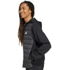 Vyriška adidas Essentials Climawarm hibridinė pūkinė striukė su gobtuvu, juoda KA5251