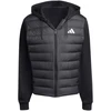Vyriška adidas Essentials Climawarm hibridinė pūkinė striukė su gobtuvu, juoda KA5251