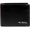 Vyriška juoda odinė piniginė su skyreliais Pierre Cardin