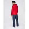 Vyriška raudona softshell striukė su gobtuvu ir fleece pamušalu
