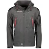 Vyriška softshell striukė su gobtuvu Geographical Norway, tamsiai pilka