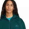 Vyriškas adidas ALL SZN Fleece džemperis su pilnu užtrauktuku Žalias JX5101