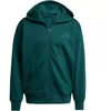 Vyriškas adidas ALL SZN Fleece džemperis su pilnu užtrauktuku Žalias JX5101