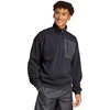 Vyriškas adidas City Escape Fleece Pusės užtrauktuko GD džemperis, juodas JF3290
