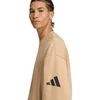 Vyriškas adidas Essentials laisvo kirpimo džemperis su 3 juostelių logotipu, smėlio spalvos JX5668