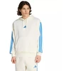 Vyriškas adidas Essentials su 3 dryželiais frotinis džemperis su gobtuvu, kreminės spalvos KD4901