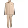 Vyriškas Adidas Sportwear Basic 3-Dryžių Austas Sportinis Kostiumas Smėlio Spalvos JX3149