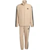 Vyriškas Adidas Sportwear Basic 3-Dryžių Austas Sportinis Kostiumas Smėlio Spalvos JX3149