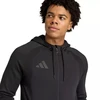 Vyriškas adidas Tiro 26 kelioninis džemperis su gobtuvu, juodas KF6075