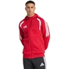 Vyriškas adidas Tiro 26 League sportinis džemperis su pilnu užtrauktuku ir gobtuvu raudonas KF9106