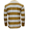 Vyriškas dryžuotas džemperis Taikan Striped Crew, geltonas ir baltas