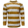 Vyriškas dryžuotas džemperis Taikan Striped Crew, geltonas ir baltas