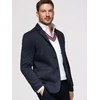 Vyriškas tamsiai mėlynas slim fit švarkas