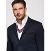 Vyriškas tamsiai mėlynas slim fit švarkas