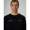 Vyriškas trekkingo longsleeve 4F, juodas su oranžine apačia
